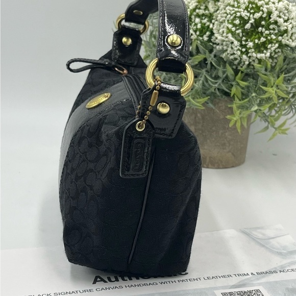 Authenticated Coach Black Jacquard signature Print Ergo Mini Small Purse 41066 - Picture 4 of 16